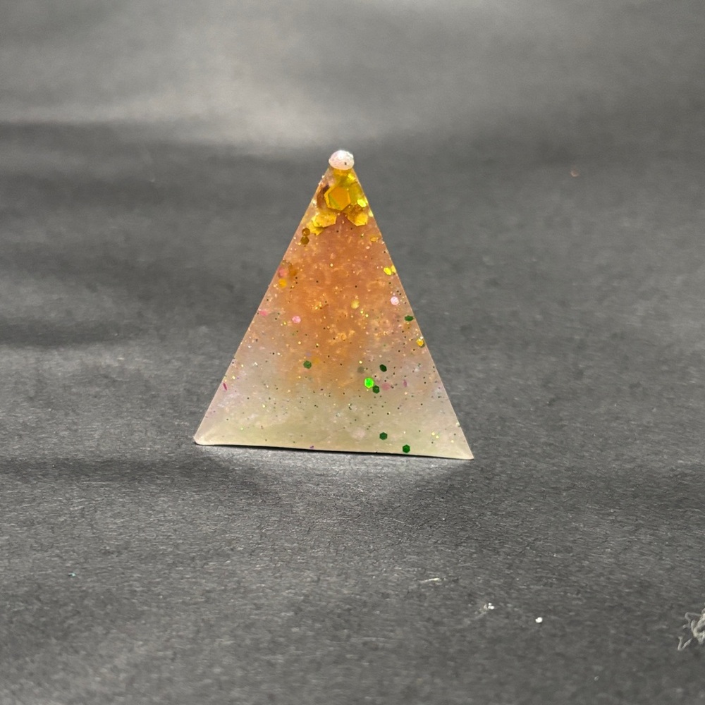 Triangular Glitter Resin decor (handmade)